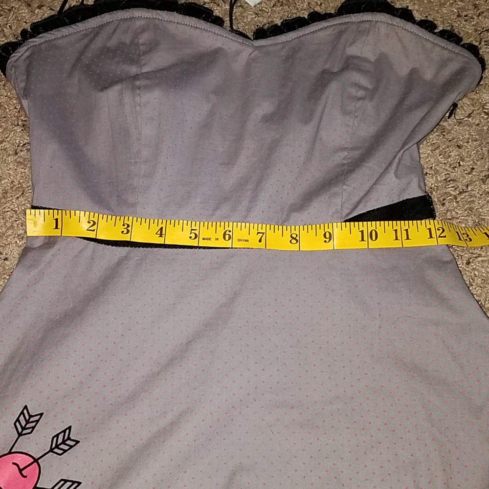 Sourpuss Heart Flash Dress Pinup Rockabilly - Picture 8 of 11